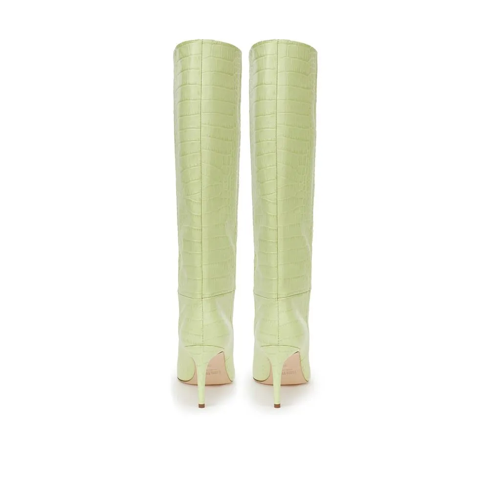 Paris Texas Green Leather Boot