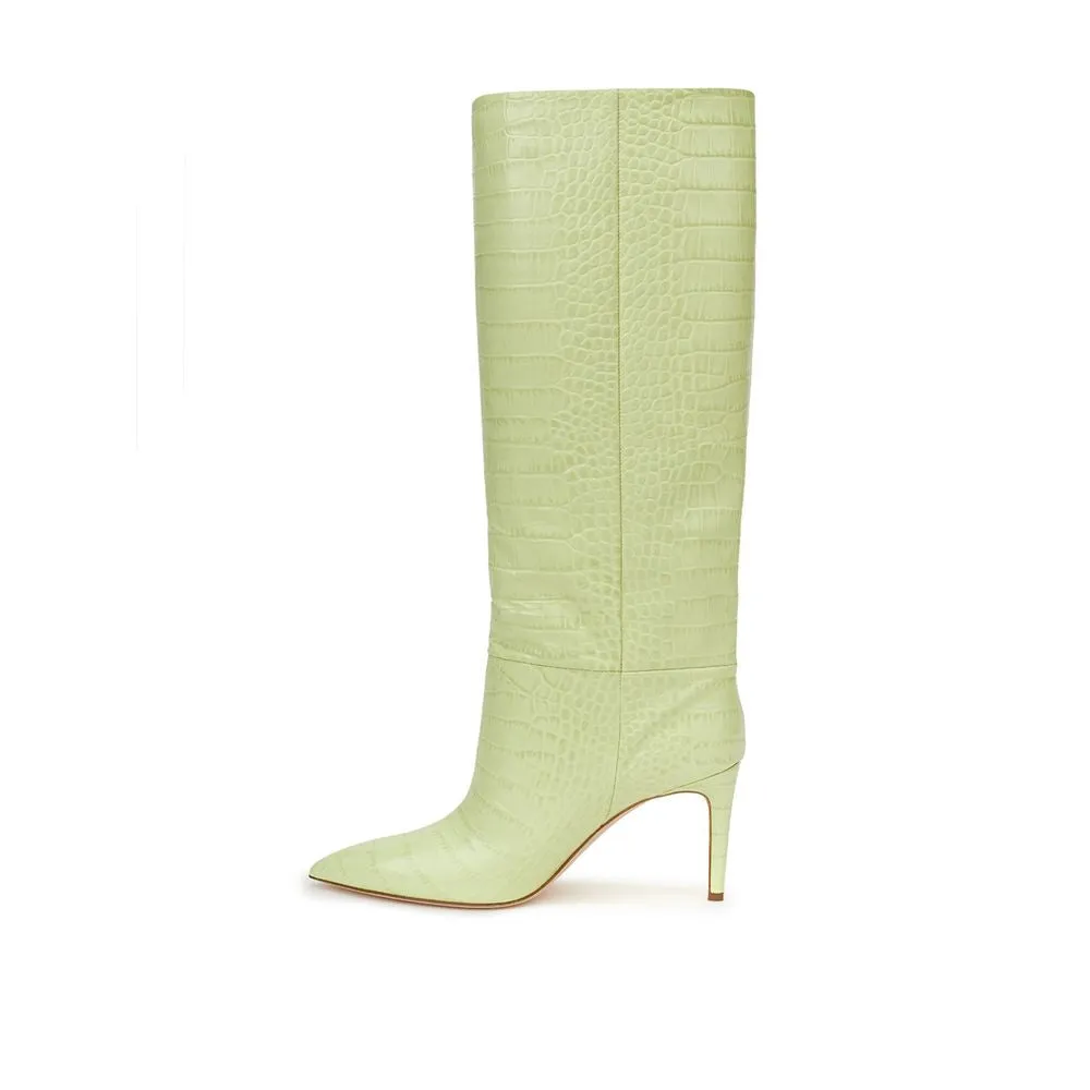 Paris Texas Green Leather Boot