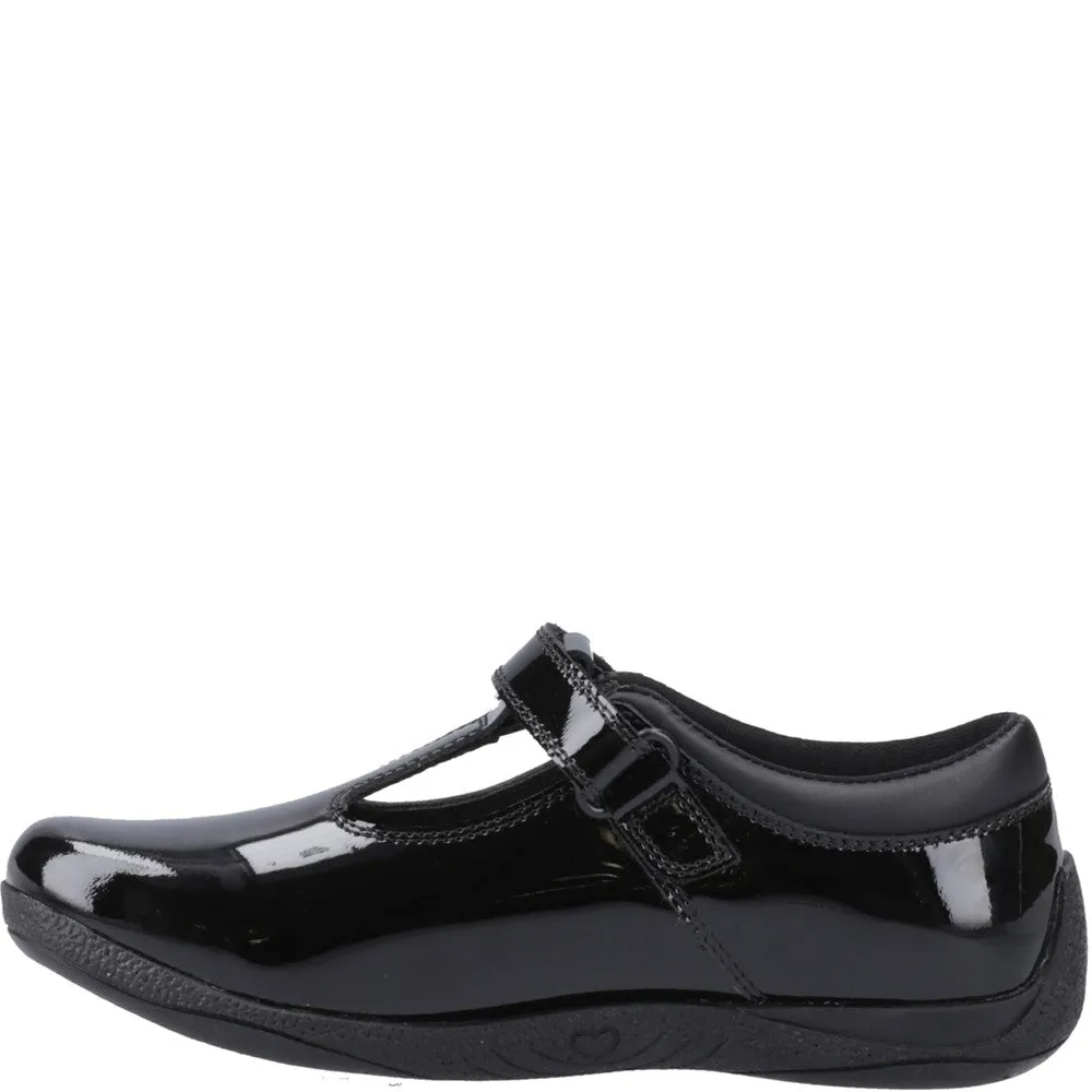 Patent Black Caitlin Junior School Shoes