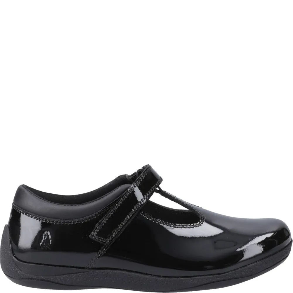 Patent Black Caitlin Junior School Shoes