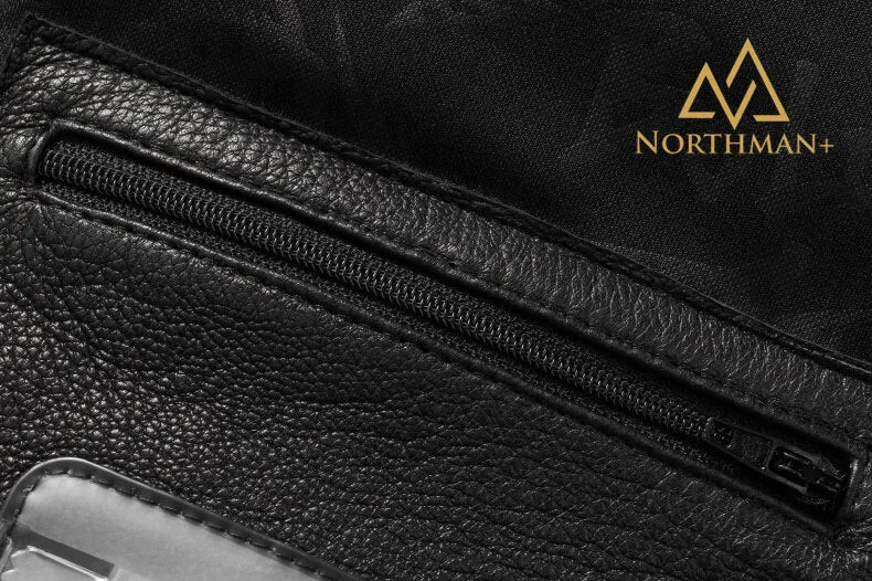 Pebble grain leather jacket