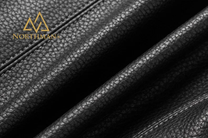 Pebble grain leather jacket