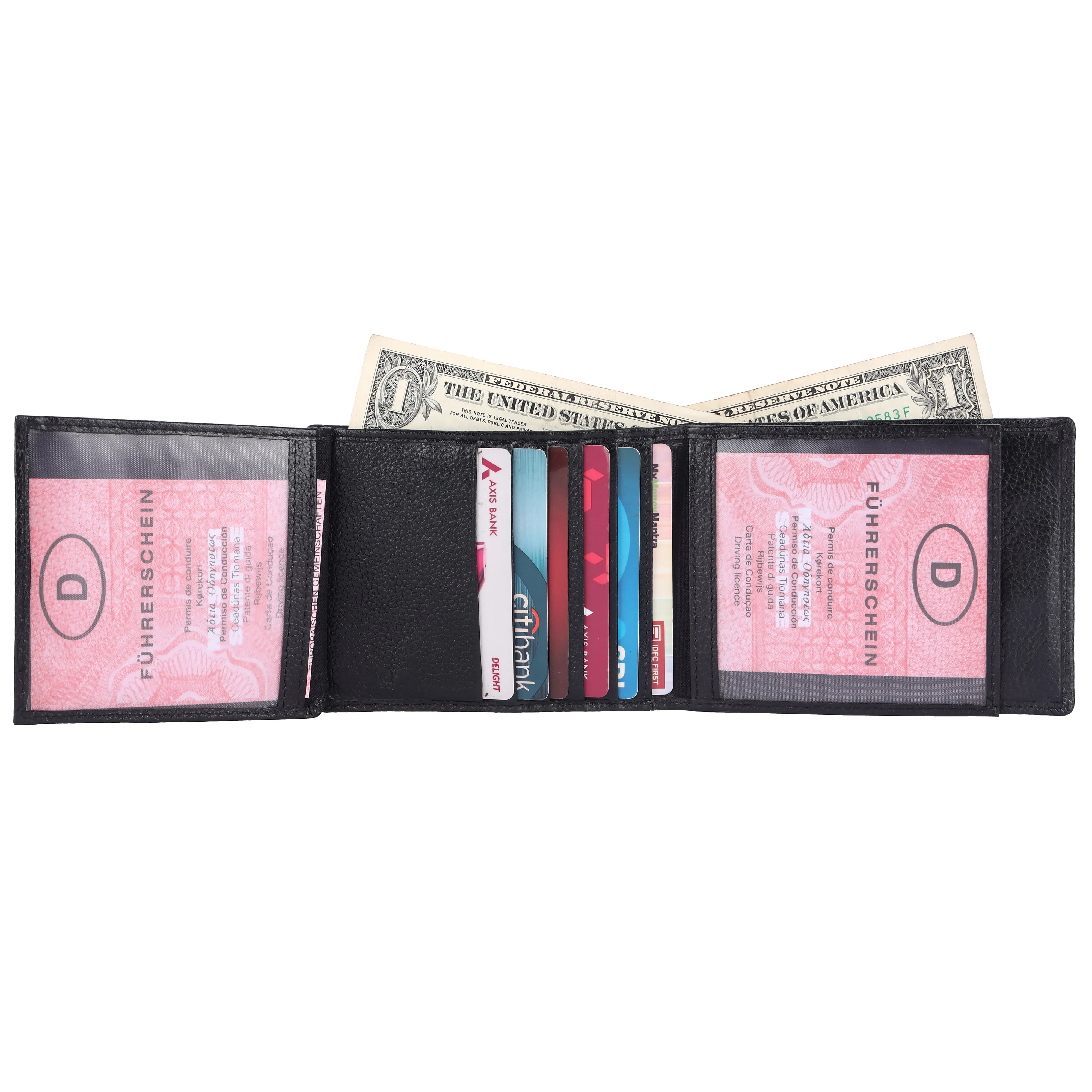 Pebble Texture 20 Card Billfold Wallet #1888