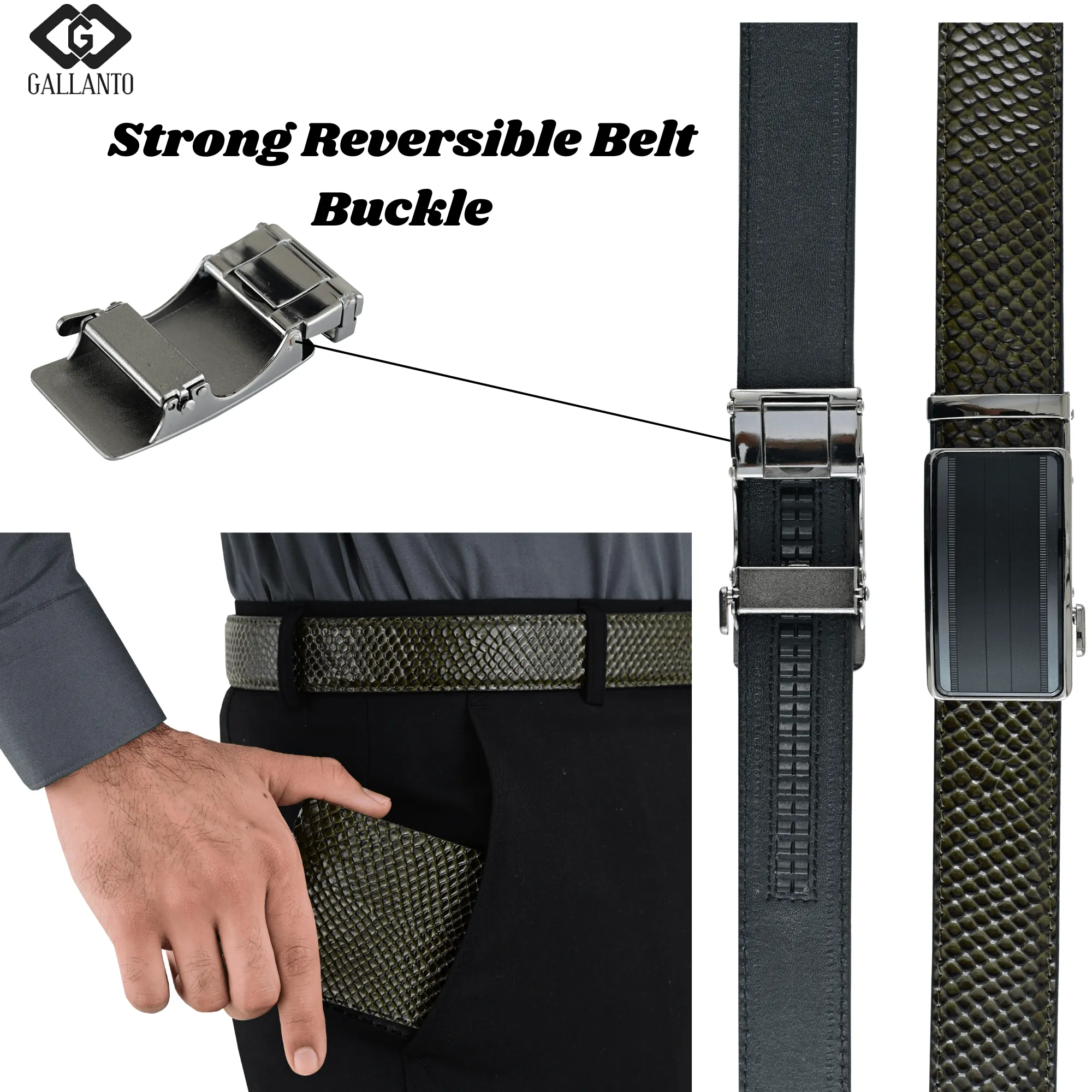 Premium Leather Belt & Leather Wallet Set – Stylish Men's Leather Gift – Christmas Gift