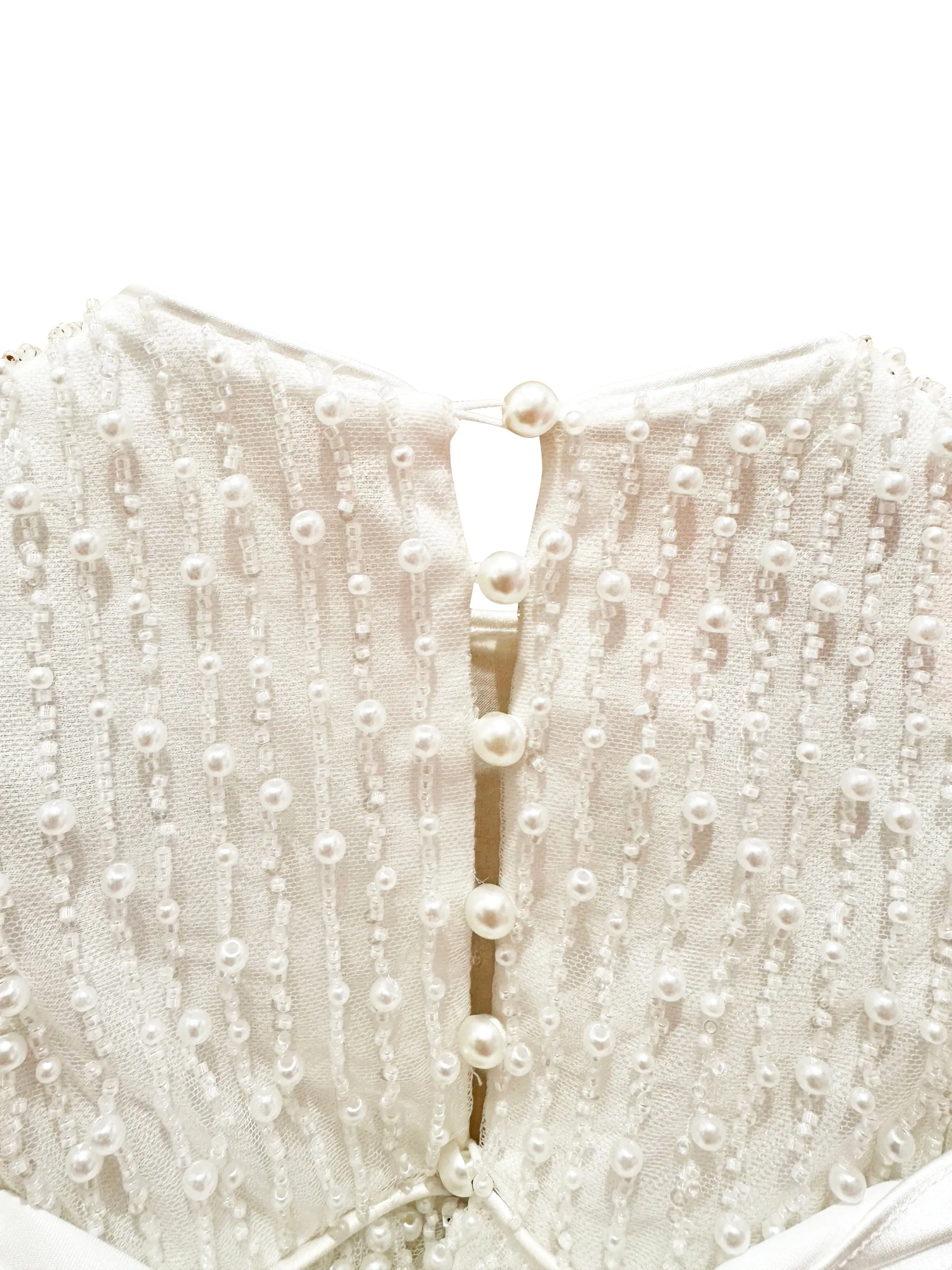 "Anja" Girl's Pearl Christening Dress