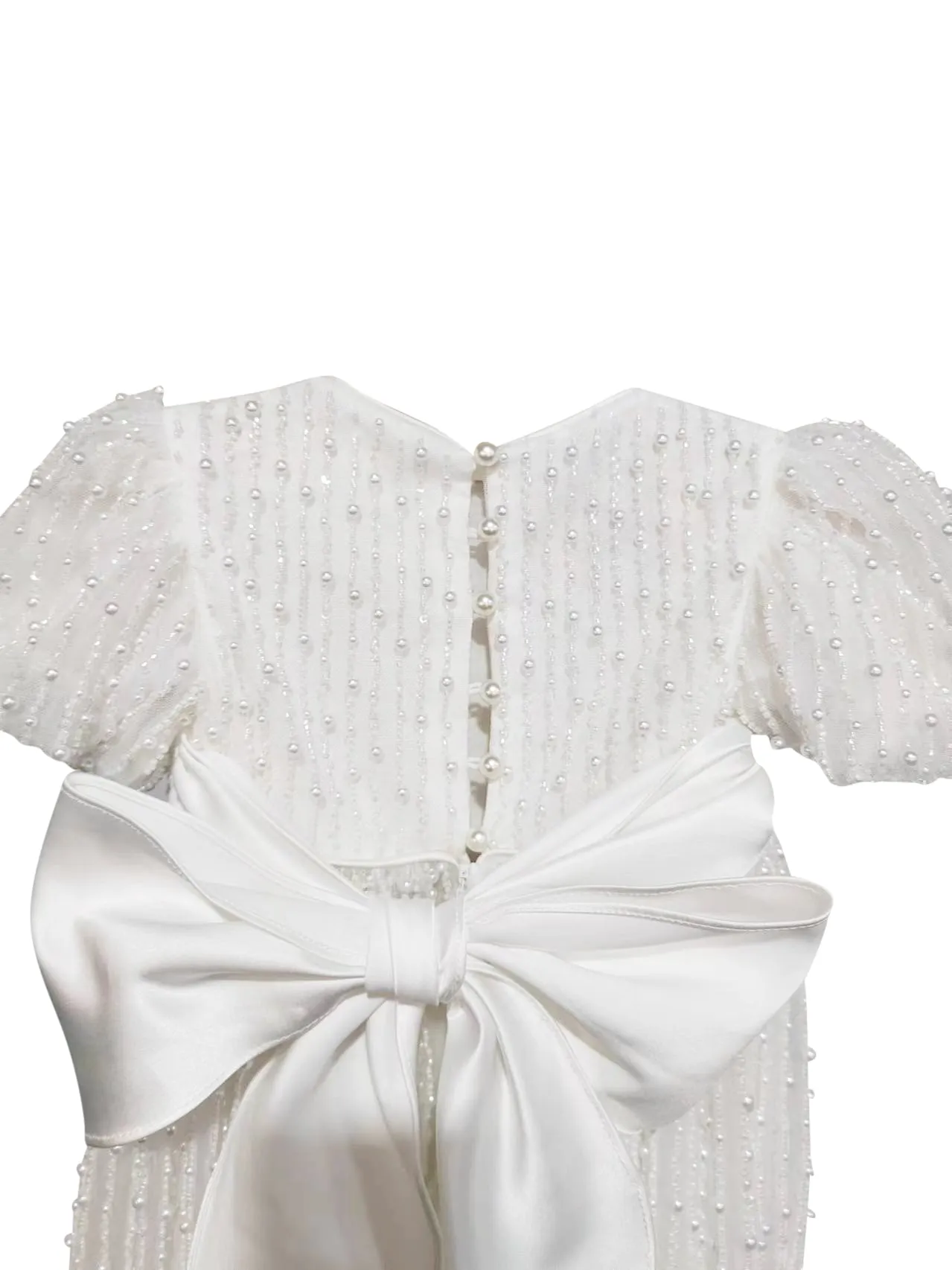 "Anja" Girl's Pearl Christening Dress