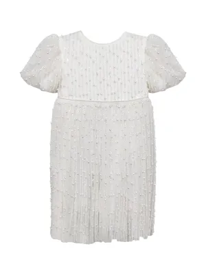 "Anja" Girl's Pearl Christening Dress