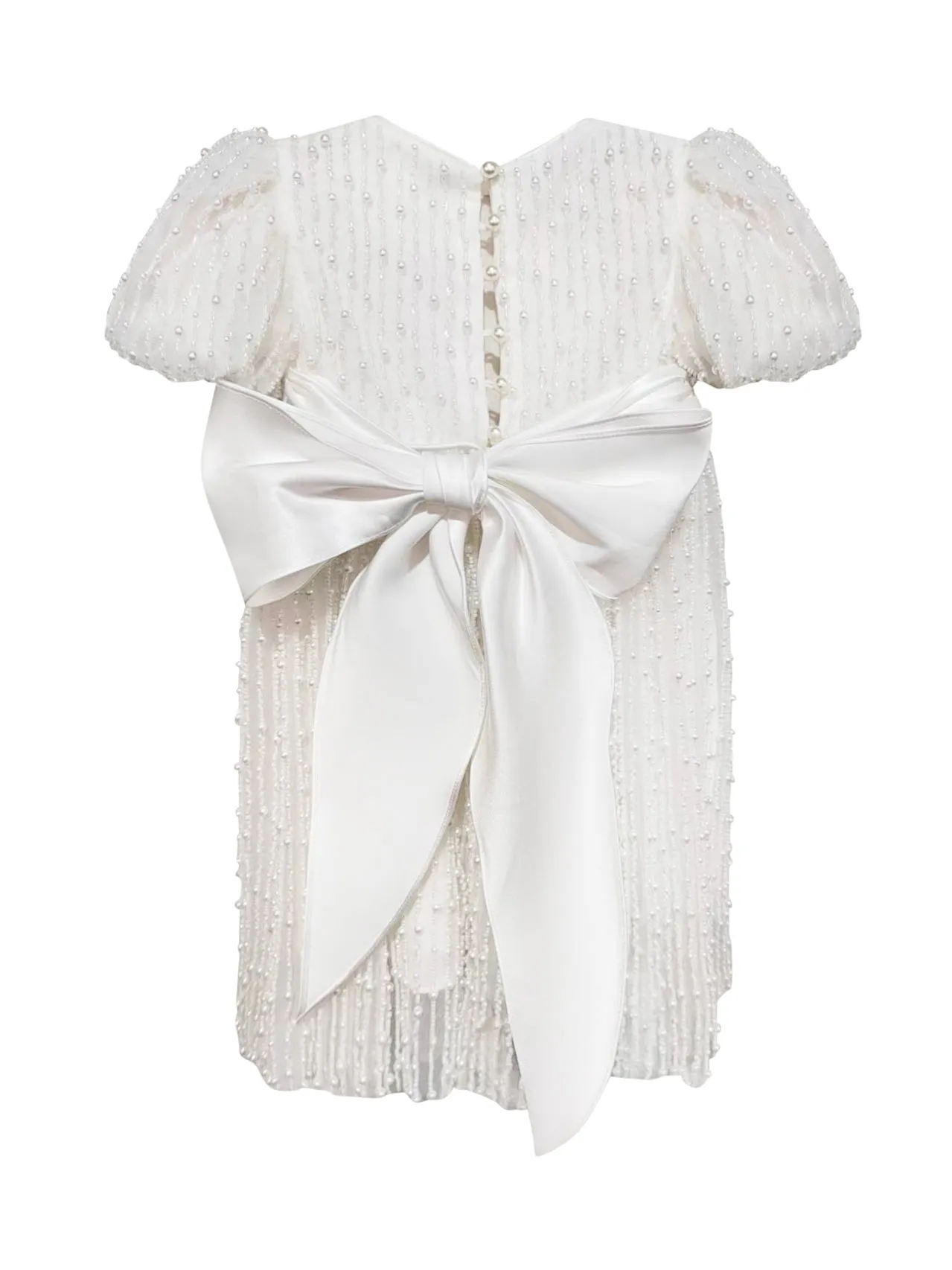 "Anja" Girl's Pearl Christening Dress