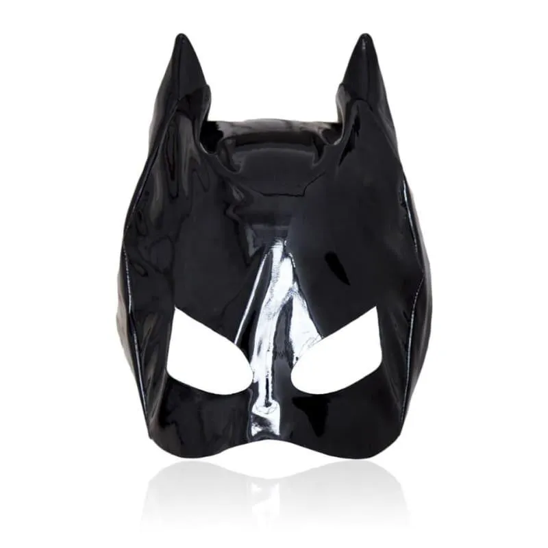 "Catwoman"  - Fetish Mistress Cat Head Hood For BDSM Cosplay Headgear Bondage with Cat Ears Restraints Half Face Mask