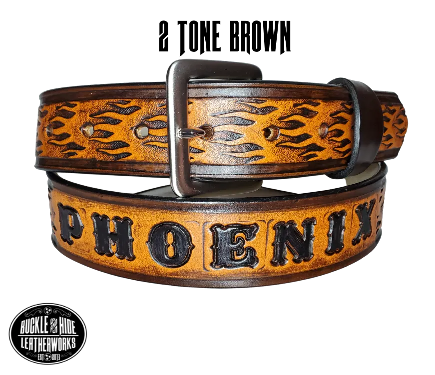 "The Blaze" Leather Belt