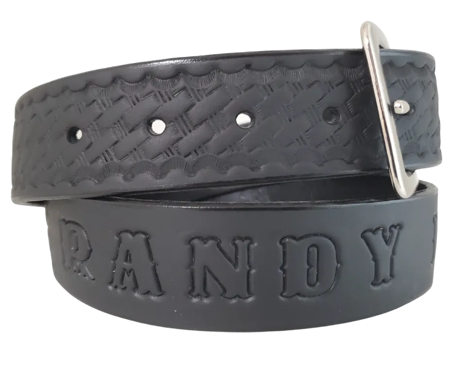 "The Rosco" Basket Weave Leather Belt
