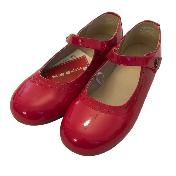 Retired Gymboree Candy Apple Patent Leather Mary Janes size 3