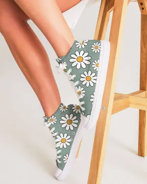 Retro Daisy Mod Women's High Top Shoes