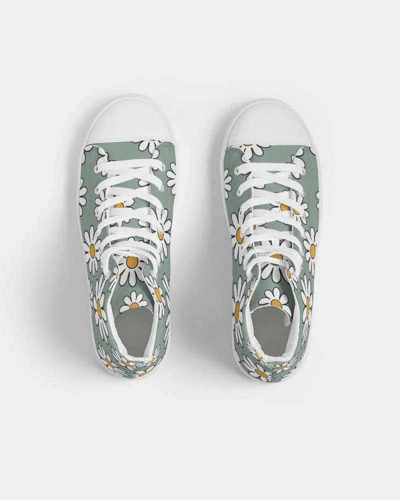 Retro Daisy Mod Women's High Top Shoes
