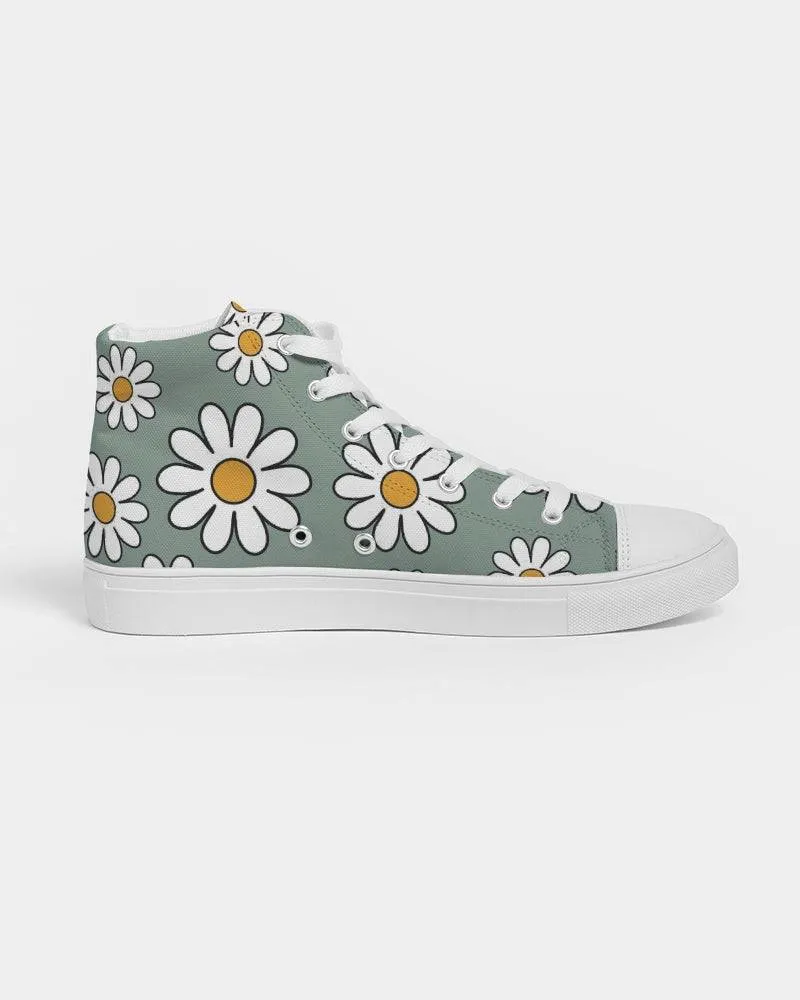 Retro Daisy Mod Women's High Top Shoes