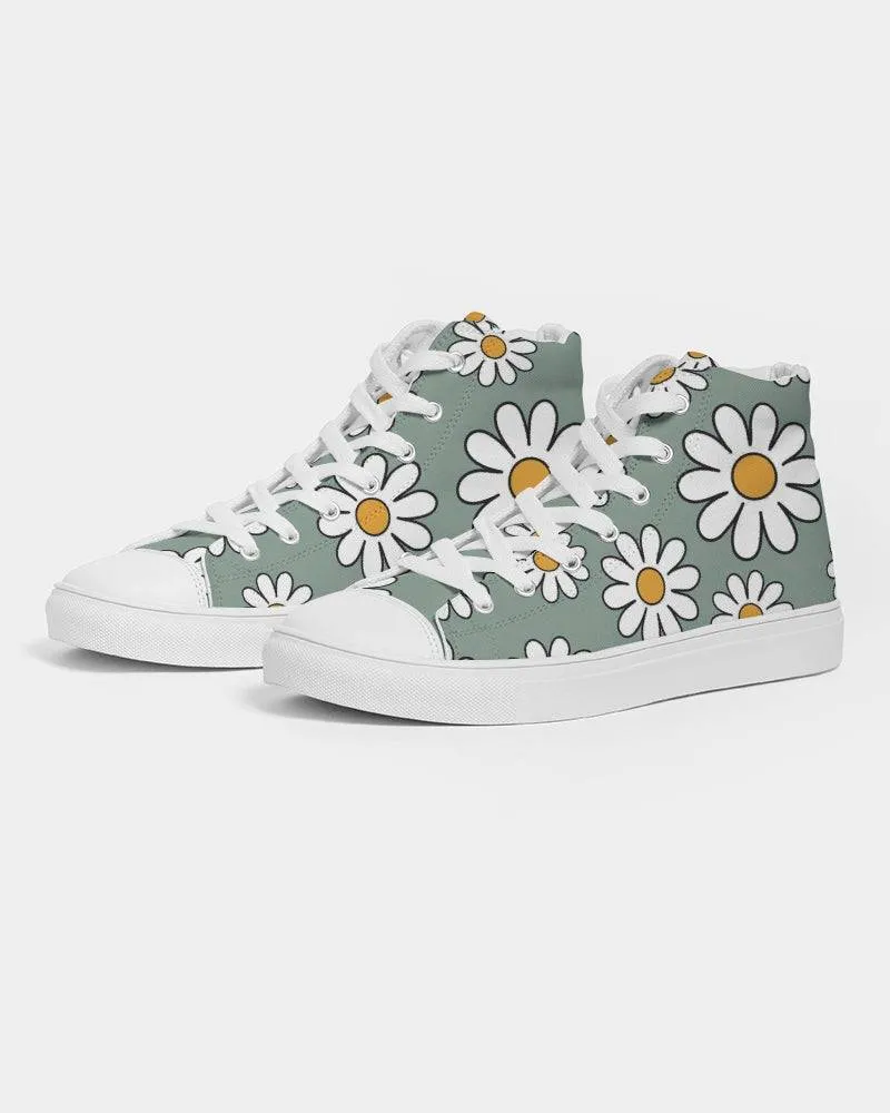 Retro Daisy Mod Women's High Top Shoes