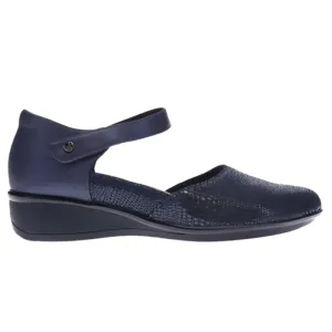 Revere Women's Osaka Mary Jane Navy Lizard