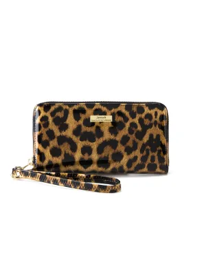 ROUGUE LEOPARD ZIP AROUND LEATHER RFID WALLET-WSF3516- NEW IN
