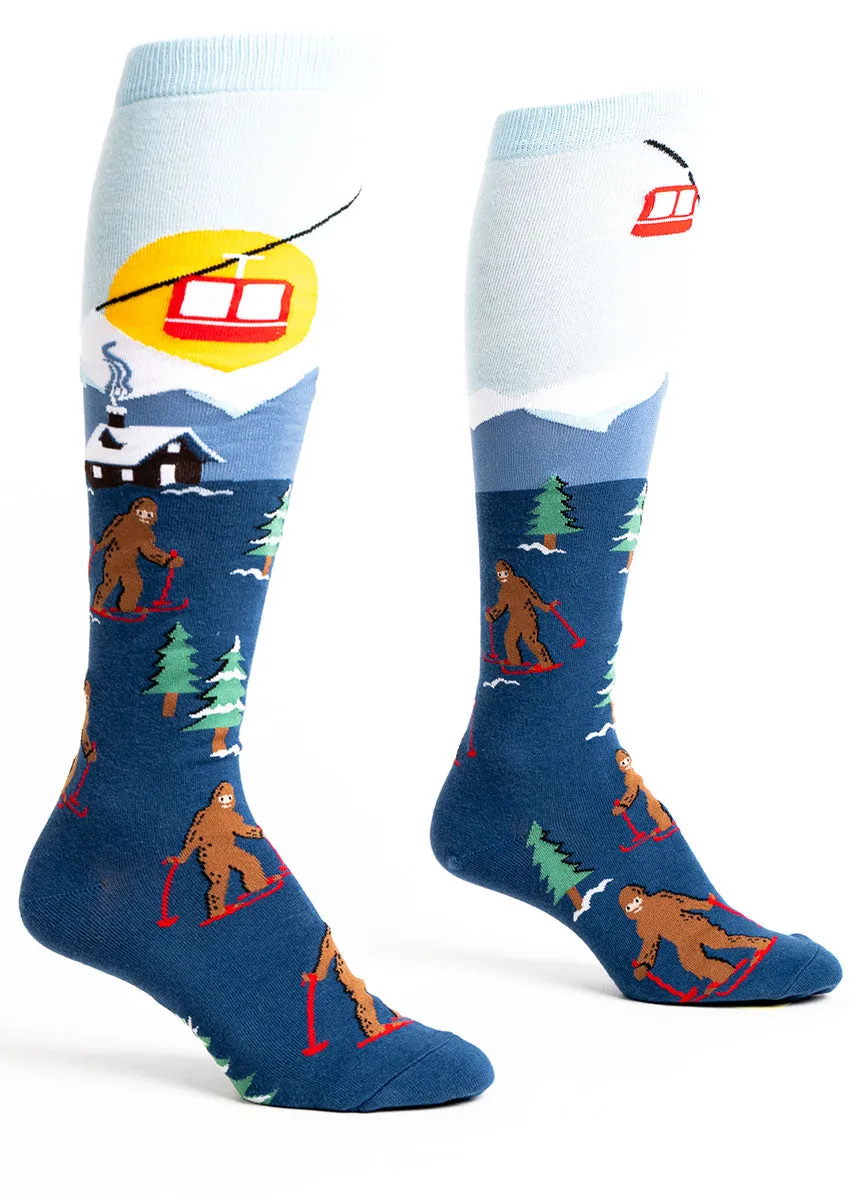 Sasquatch Ski Slopes Knee Socks