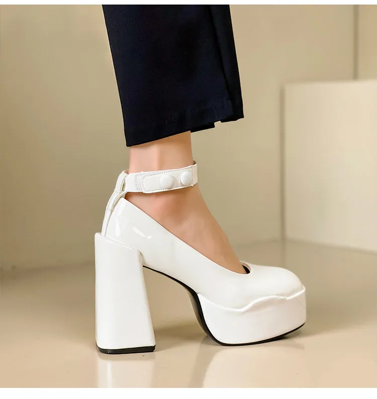Selene-349 Patent Leather High Heels