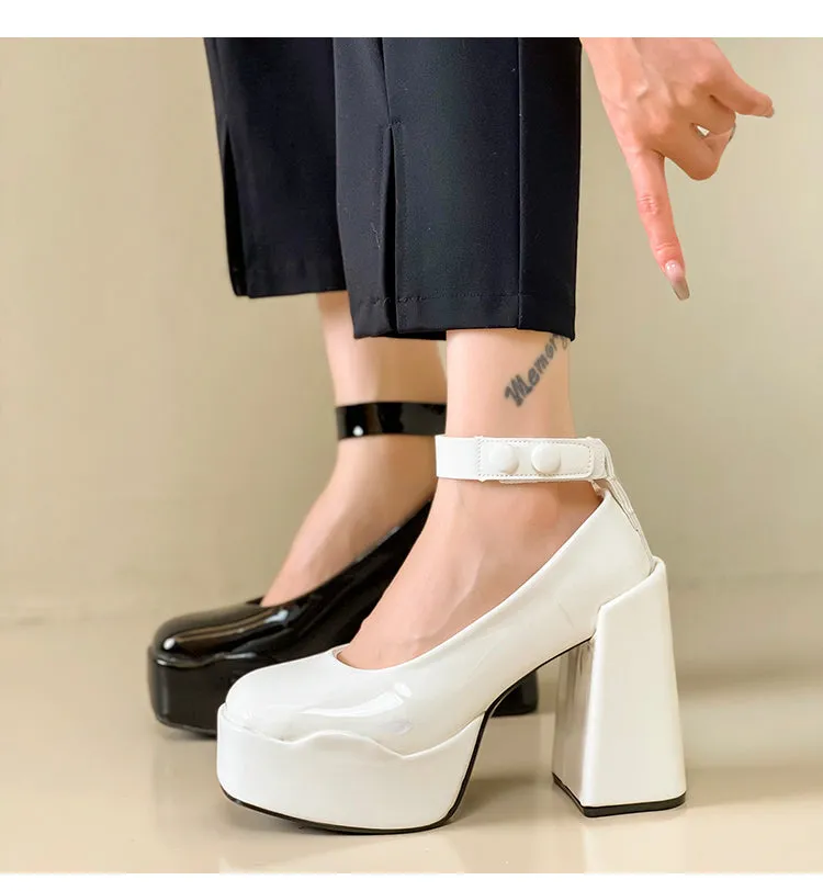 Selene-349 Patent Leather High Heels