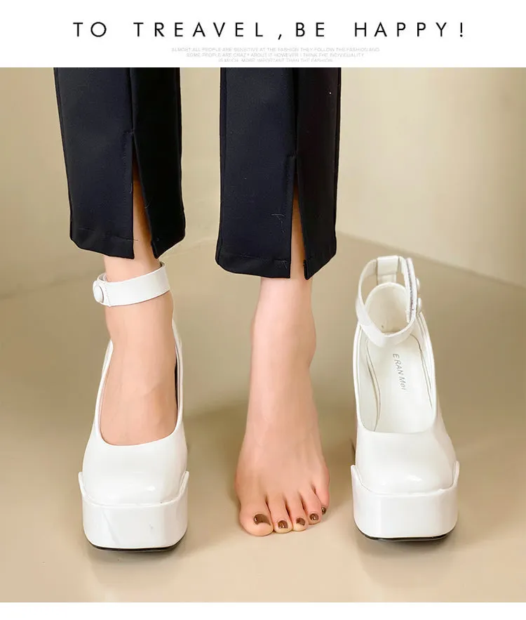 Selene-349 Patent Leather High Heels