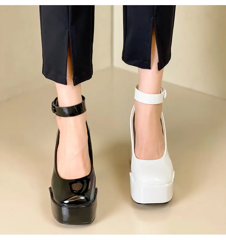 Selene-349 Patent Leather High Heels