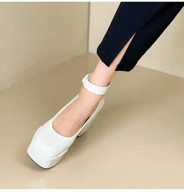 Selene-349 Patent Leather High Heels