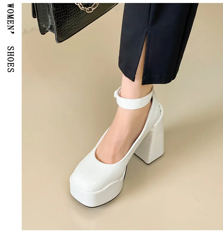 Selene-349 Patent Leather High Heels