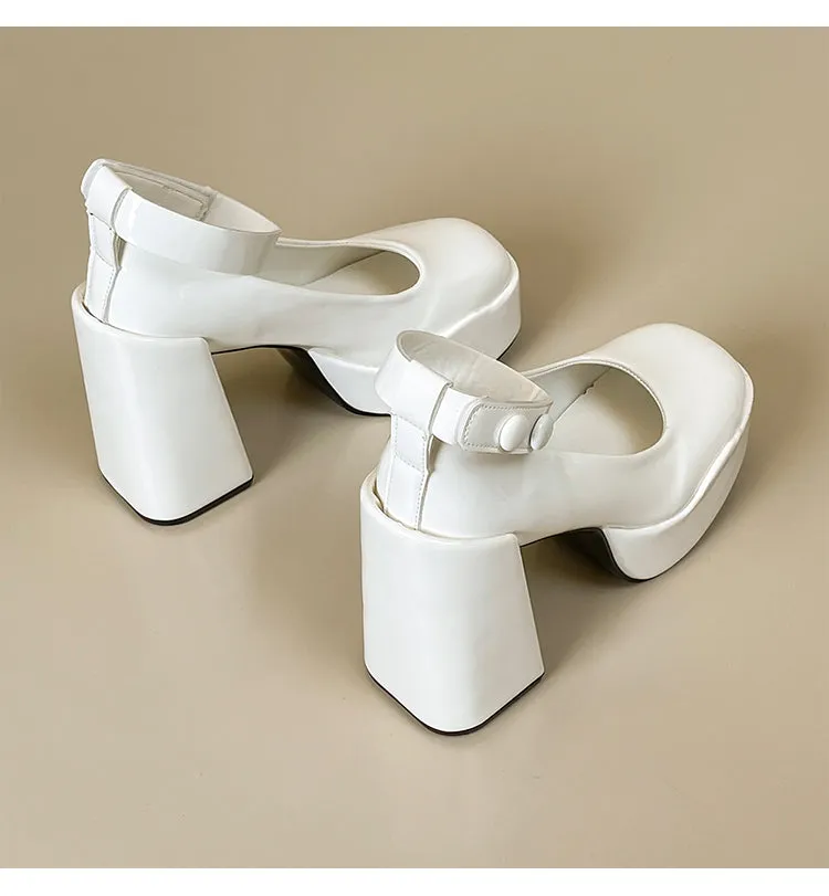 Selene-349 Patent Leather High Heels