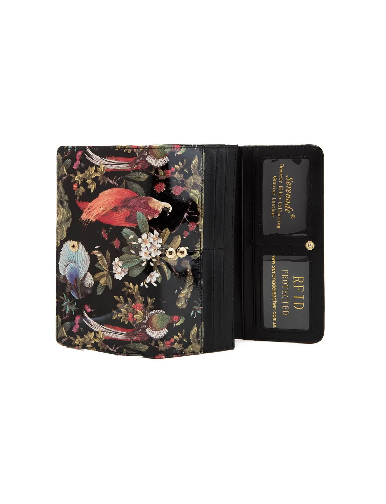 SONGBIRD LARGE  PATENT LEATHER WALLET WITH RFID- WSF2601- NEW IN