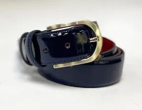 Style: C Collection Patent Leather Belt Navy