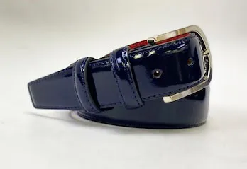 Style: C Collection Patent Leather Belt Navy