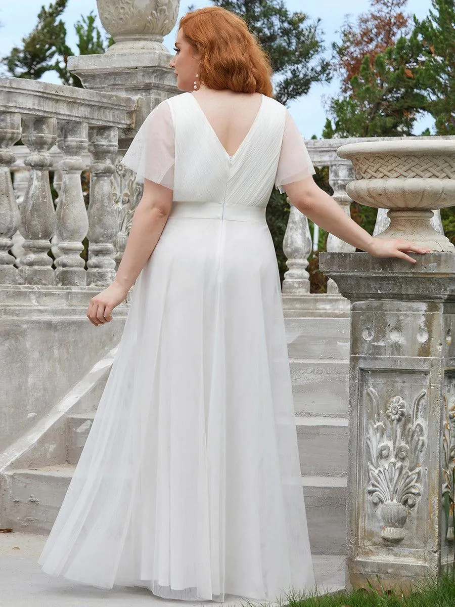 Taille personnalisée Robe de demoiselle d'honneur à manches courtes pour femme