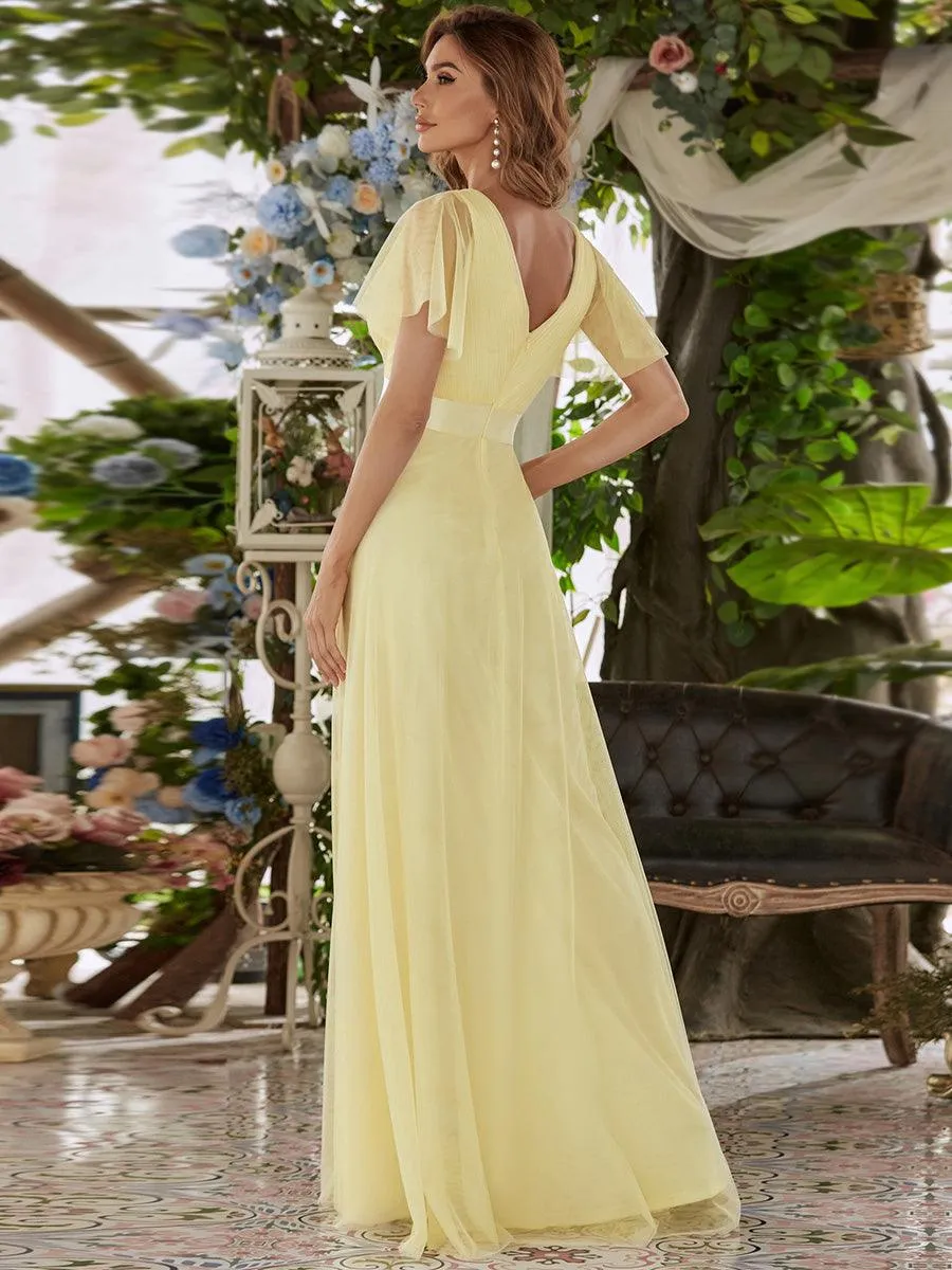 Taille personnalisée Robe de demoiselle d'honneur à manches courtes pour femme