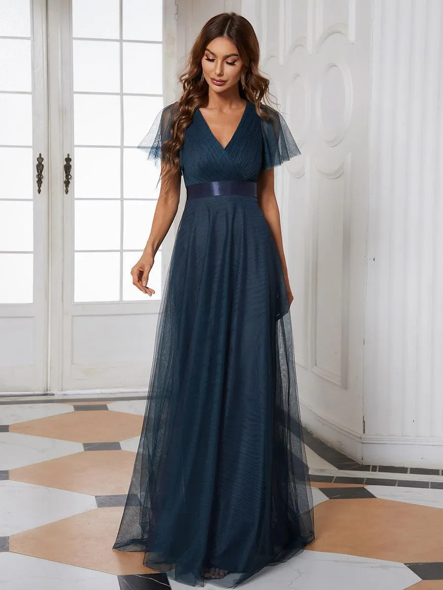 Taille personnalisée Robe de demoiselle d'honneur à manches courtes pour femme