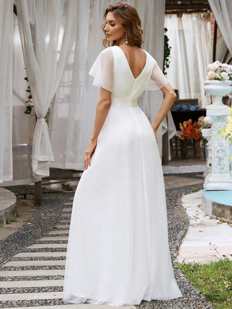 Taille personnalisée Robe de demoiselle d'honneur à manches courtes pour femme