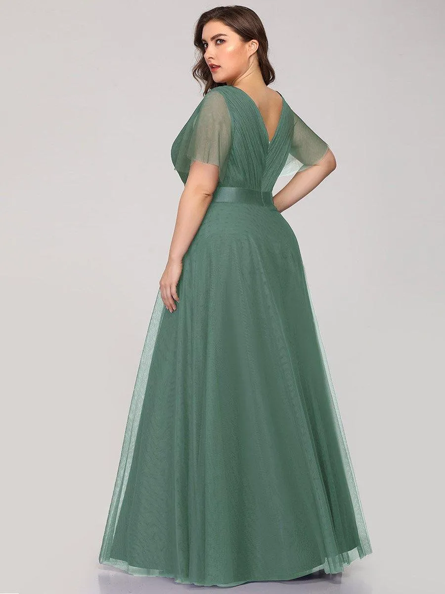 Taille personnalisée Robe de demoiselle d'honneur à manches courtes pour femme