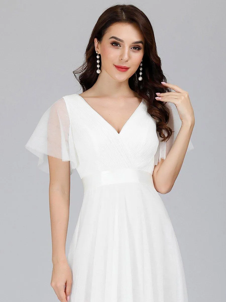 Taille personnalisée Robe de demoiselle d'honneur à manches courtes pour femme