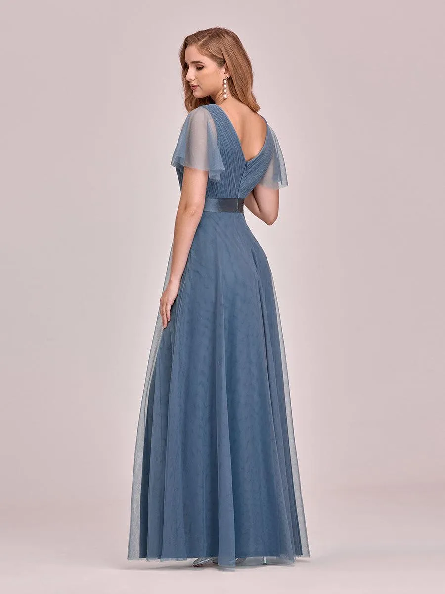 Taille personnalisée Robe de demoiselle d'honneur à manches courtes pour femme