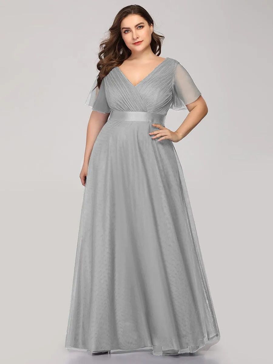 Taille personnalisée Robe de demoiselle d'honneur à manches courtes pour femme