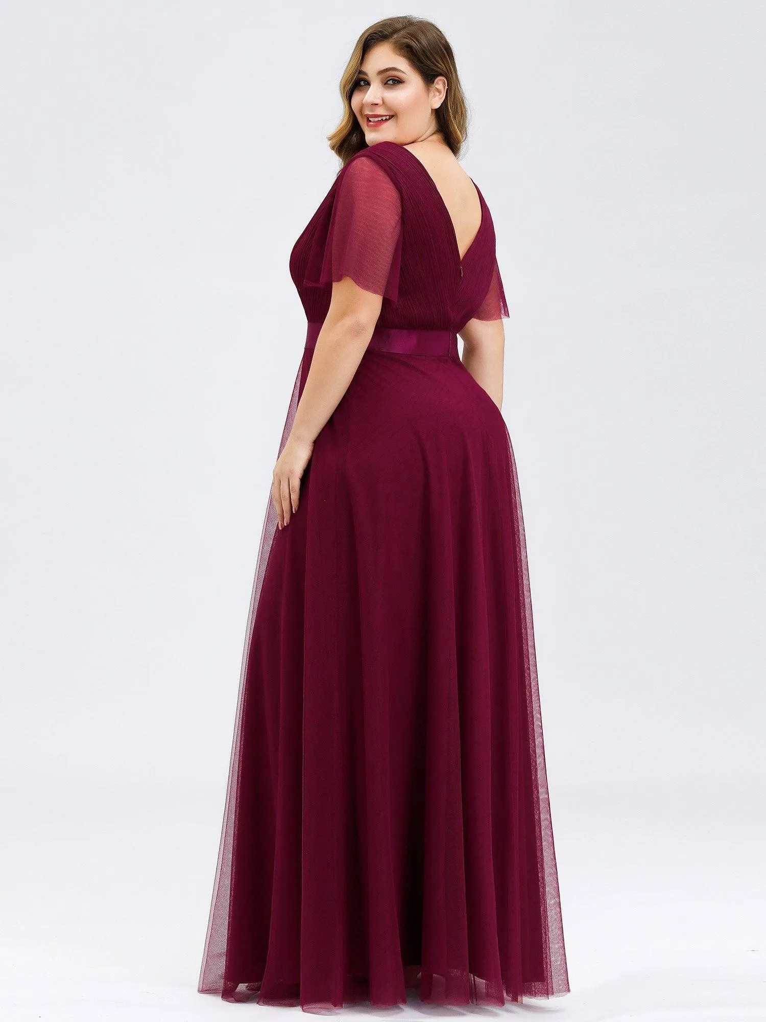 Taille personnalisée Robe de demoiselle d'honneur à manches courtes pour femme