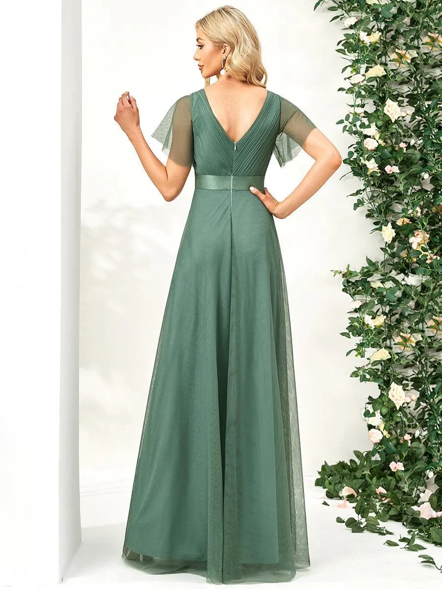 Taille personnalisée Robe de demoiselle d'honneur à manches courtes pour femme