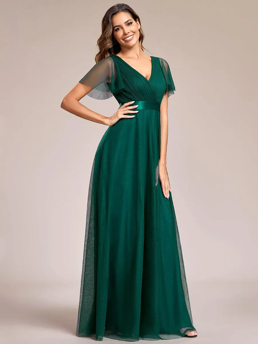 Taille personnalisée Robe de demoiselle d'honneur à manches courtes pour femme