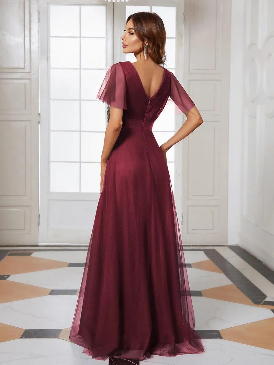 Taille personnalisée Robe de demoiselle d'honneur à manches courtes pour femme