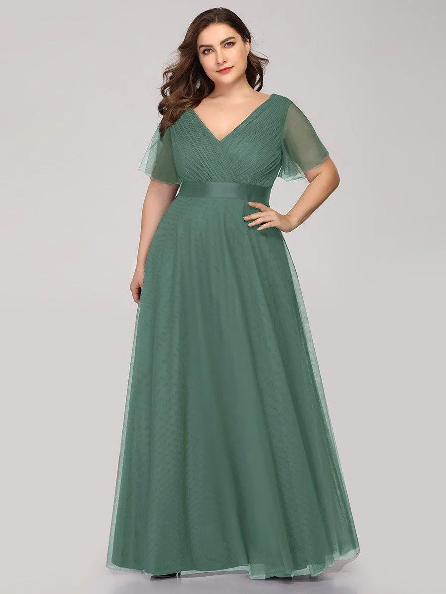 Taille personnalisée Robe de demoiselle d'honneur à manches courtes pour femme