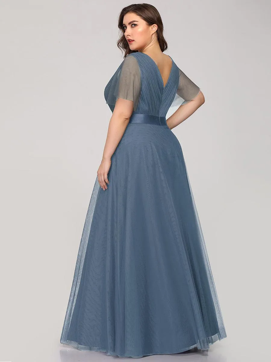 Taille personnalisée Robe de demoiselle d'honneur à manches courtes pour femme