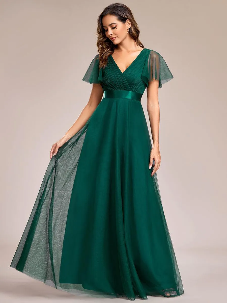 Taille personnalisée Robe de demoiselle d'honneur à manches courtes pour femme