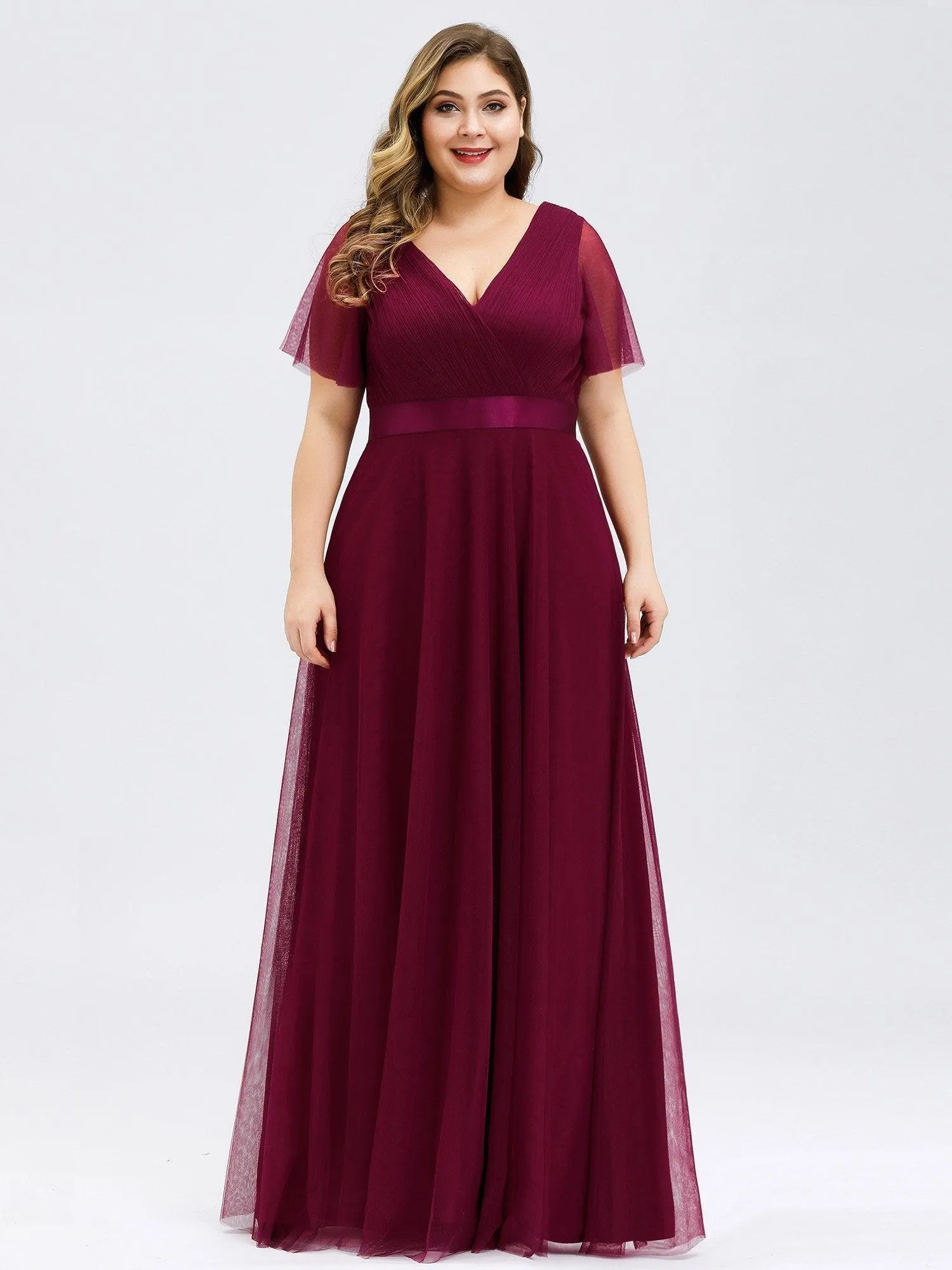 Taille personnalisée Robe de demoiselle d'honneur à manches courtes pour femme