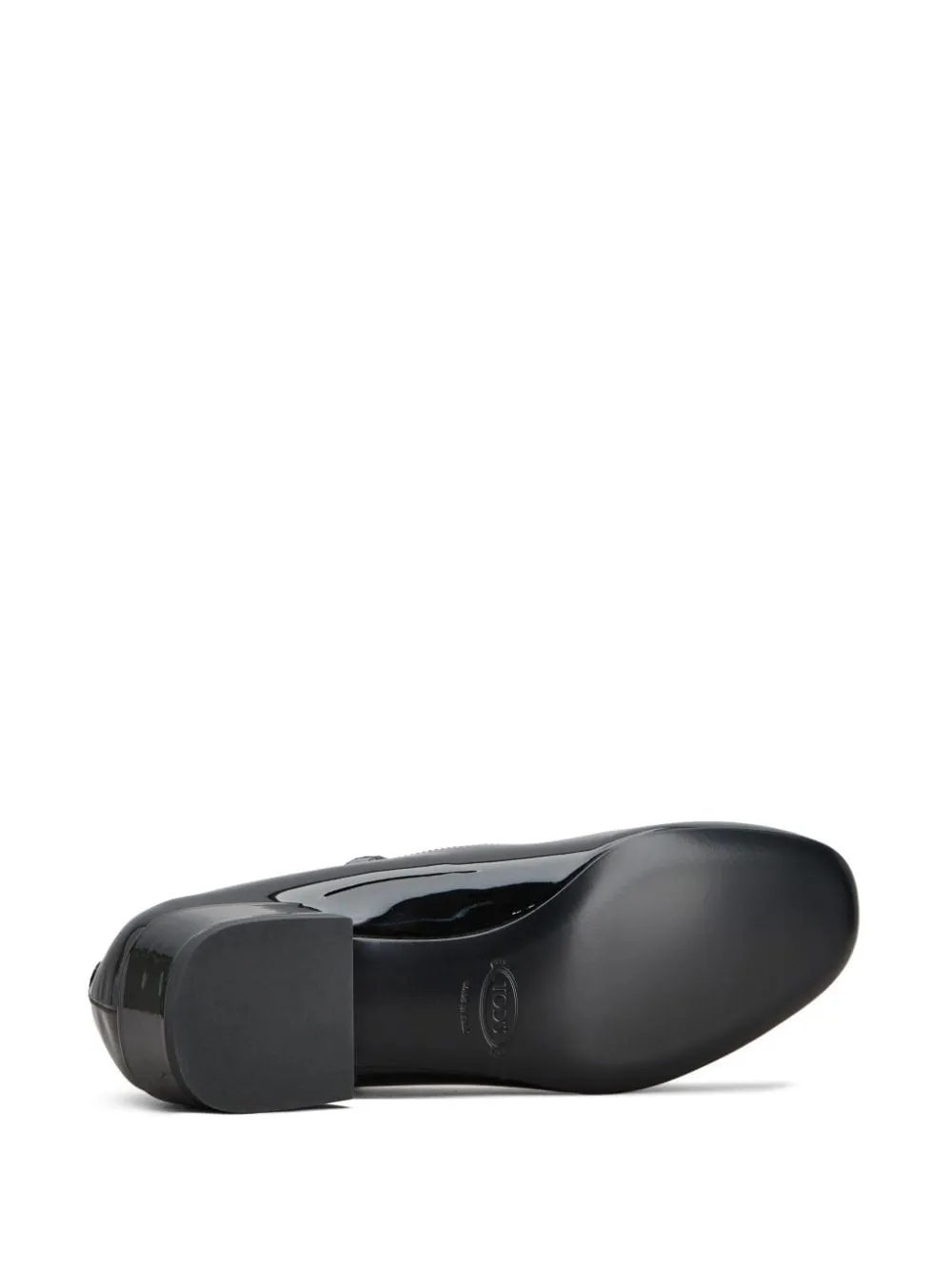 TOD'S Leather Pumps with Almond Toe Design and Gold-Tone Accents